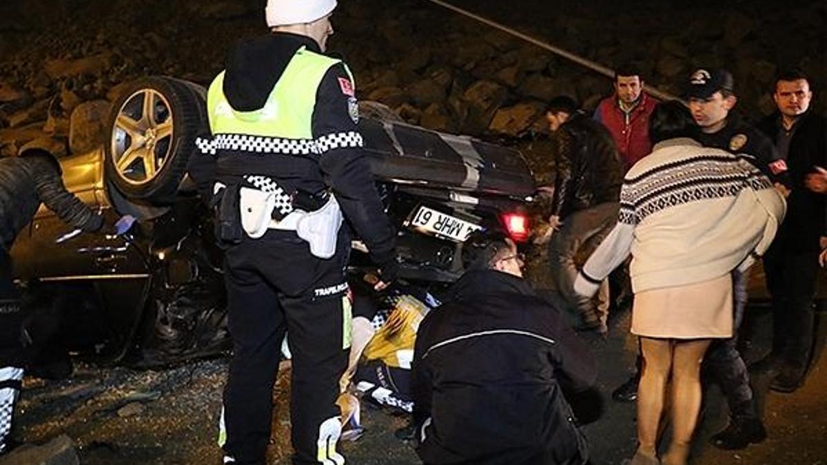 134 promil alkollü kadın sürücü otomobili ile takla attı