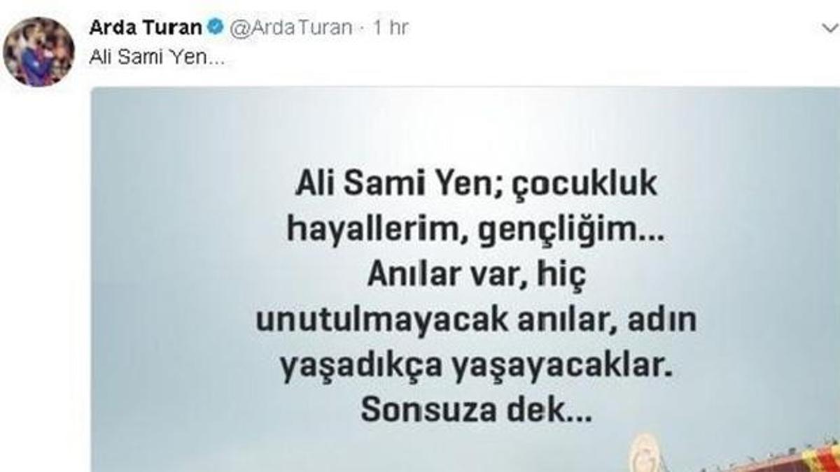 Arda Turan'dan Ali Sami Yen paylaşımı