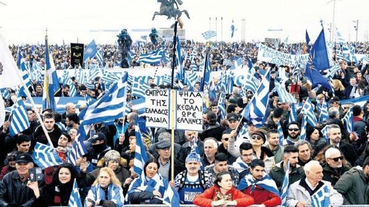 Komşuda ‘Makedonya’ karşıtı gösteri