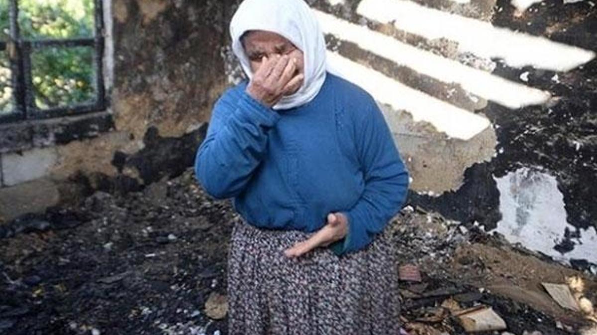 Evi yanan Sebahat teyzenin gözyaşını devlet dindirdi