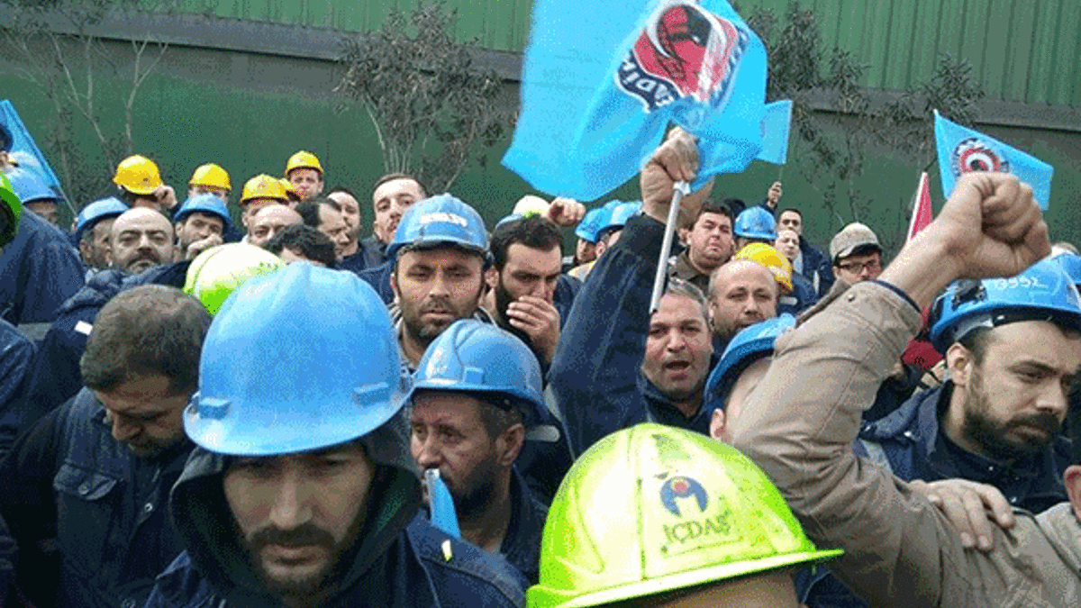 Metal işçileri %25 zammı konfeti patlatarak kutladı
