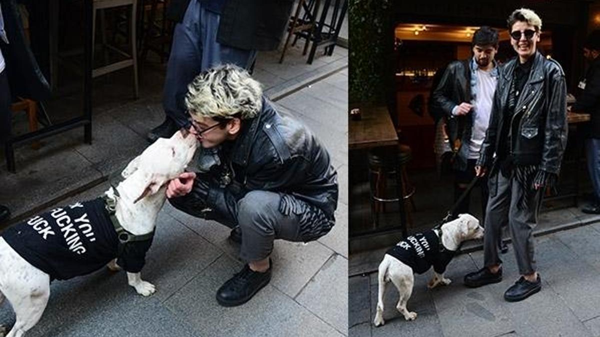 Köpeğini kurtardı