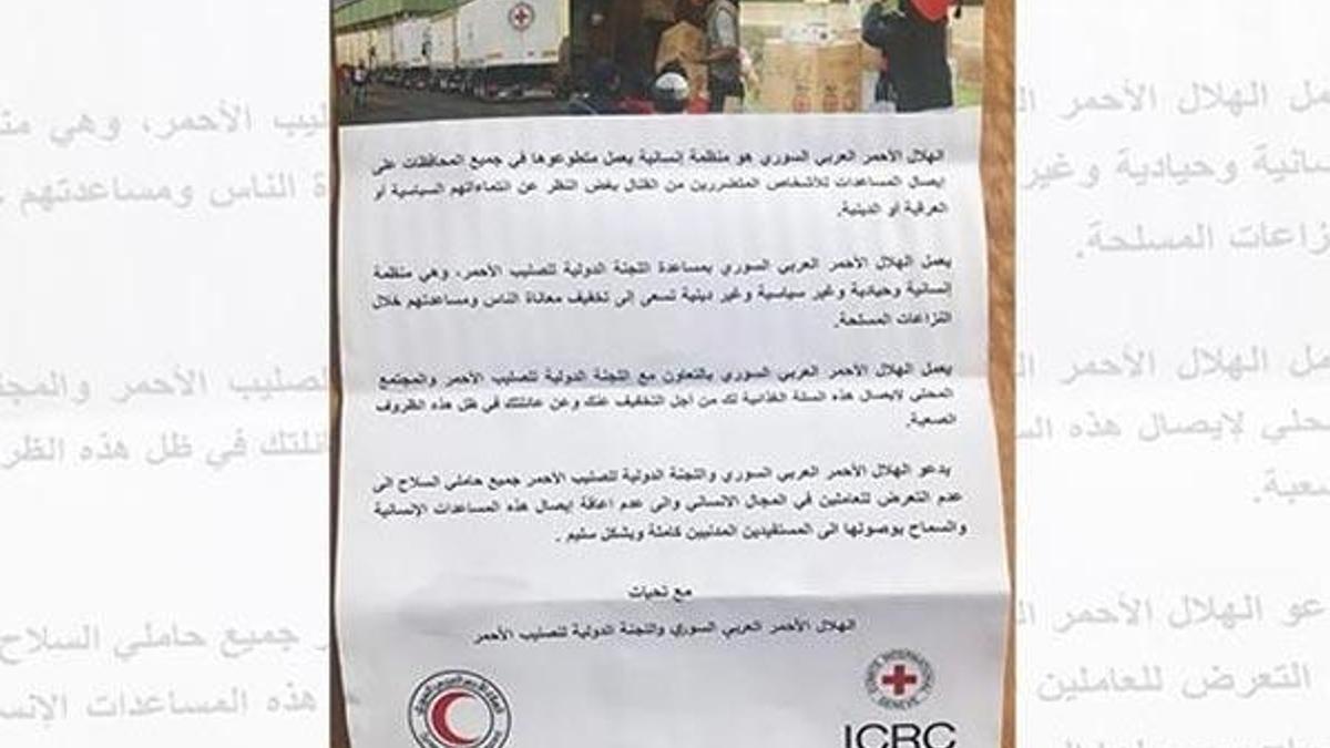 Terör örgütü PYD/PKK sığınaklarında Kızılhaç yardımı bulundu