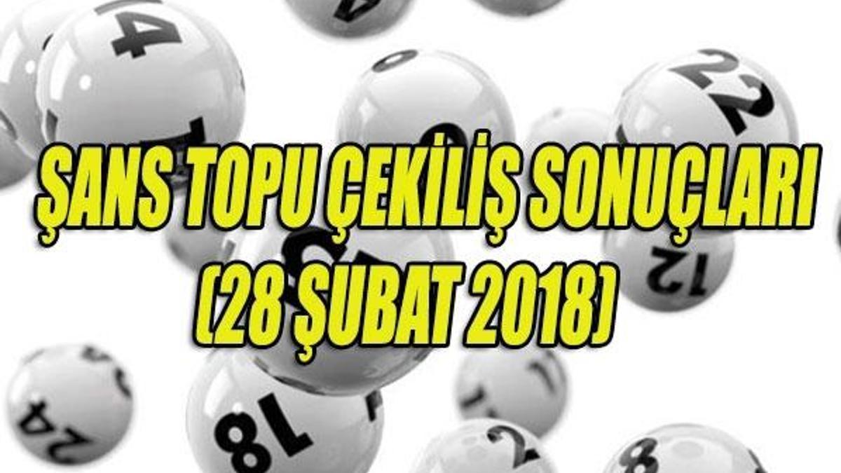 Şans Topu çekilişi sonuçları açıklandı (28 Şubat 2018)