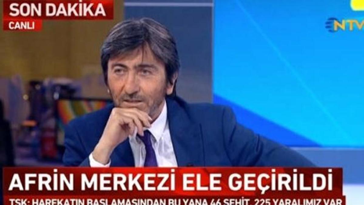 Rıdvan Dilmen "Afrin ele geçirildi" altyazısını görünce...