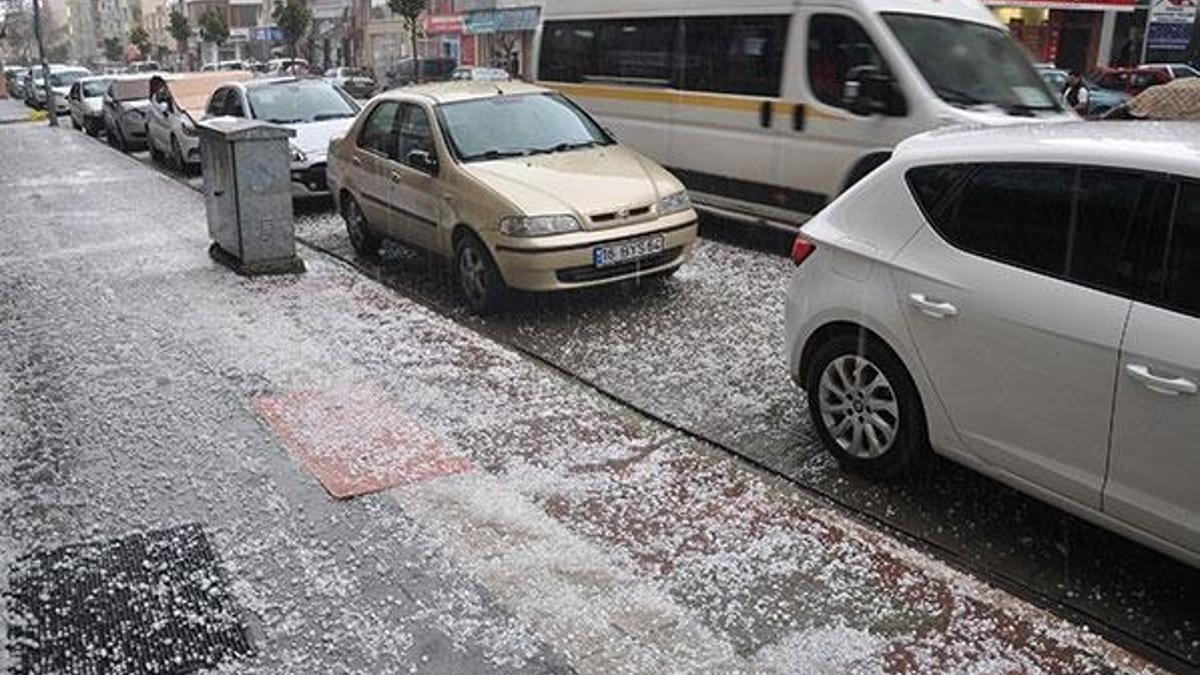 Ceviz büyüklüğünde dolu yağdı! Çok sayıda kuş öldü