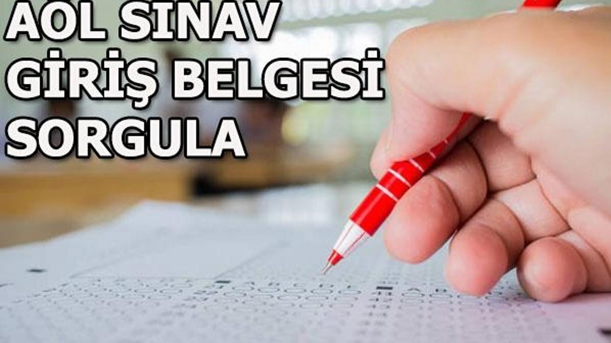 AÖL sınav giriş yerleri belli oldu! AÖL girişi...