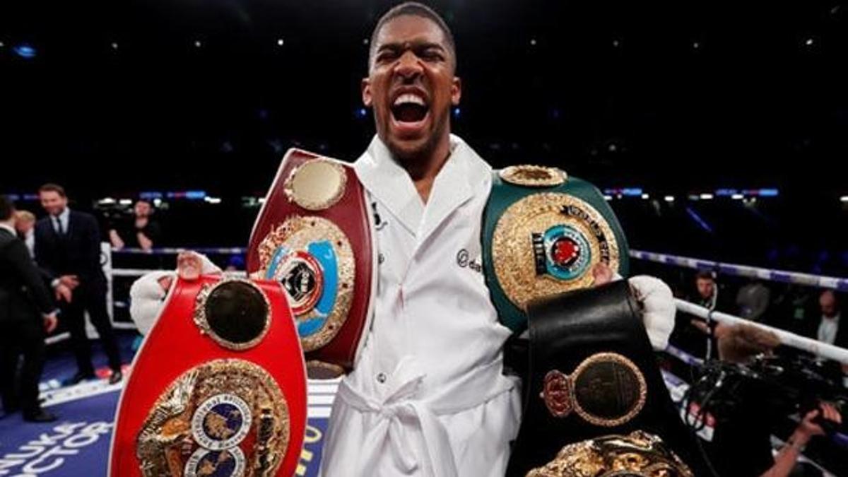 Joshua WBA ve IBF'den sonra WBO unvanını da kazandı