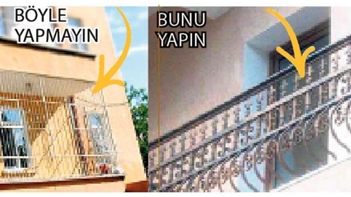 Yargıtay ‘baklava dilimli balkon demiri takın’ dedi