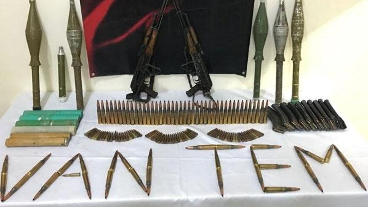Van'da PKK'ya ait silah ve mühimmat ele geçirildi
