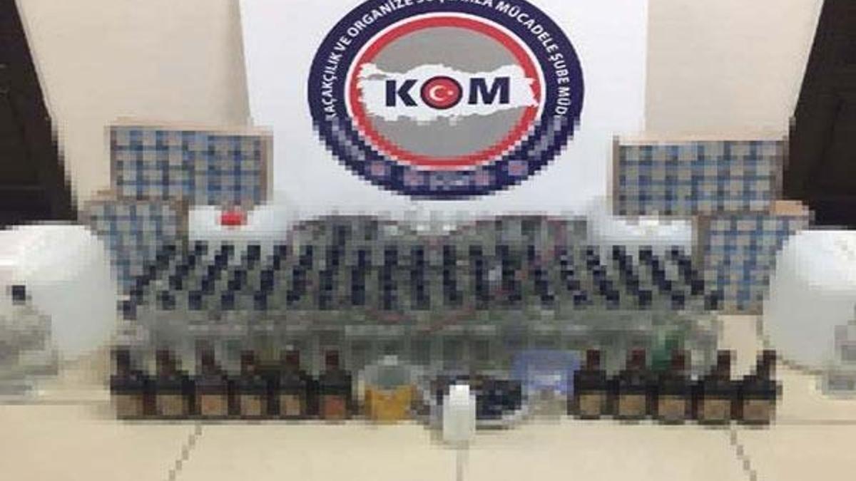 Mersin'de sahte ve kaçak içki operasyonu