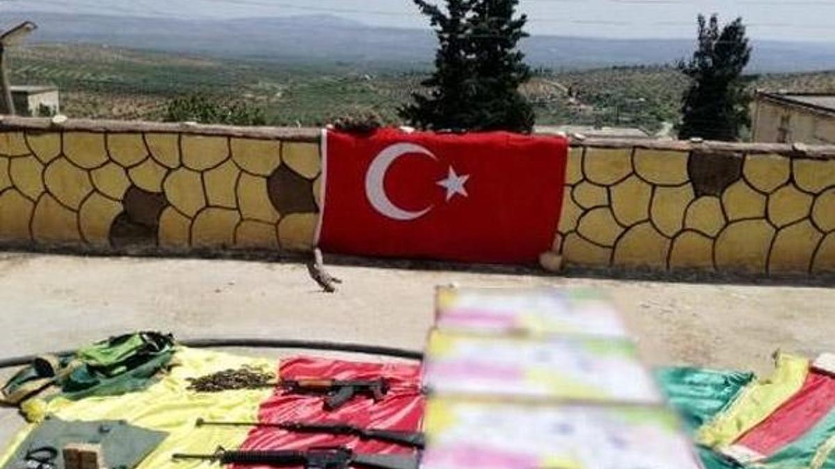 Afrin'in köyünde teröristlerin karargâhı bulundu