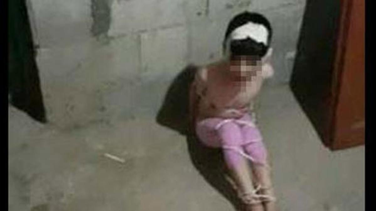 Vicdansızlar 6 yaşındaki çocuğu kaçırıp bu fotoğrafı gönderdiler