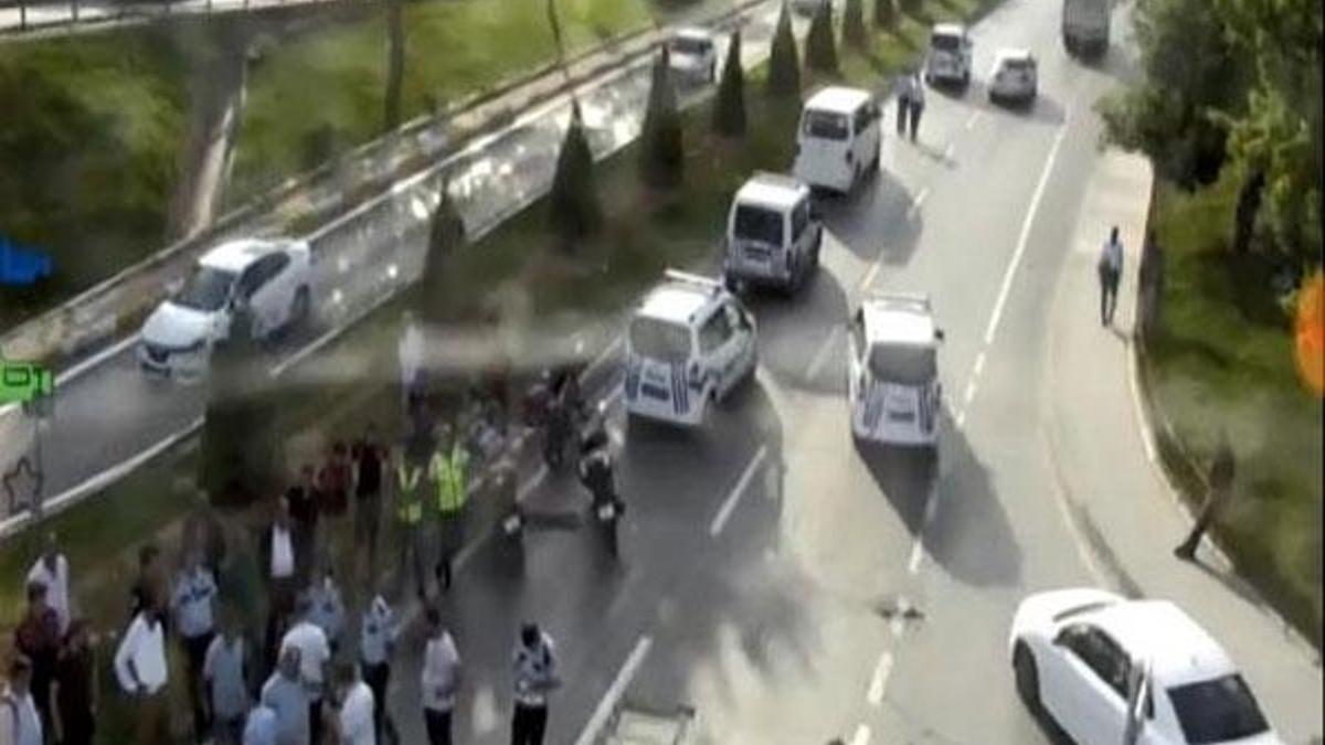Trafik kazasında levye ve beyzbol sopaları konuştu