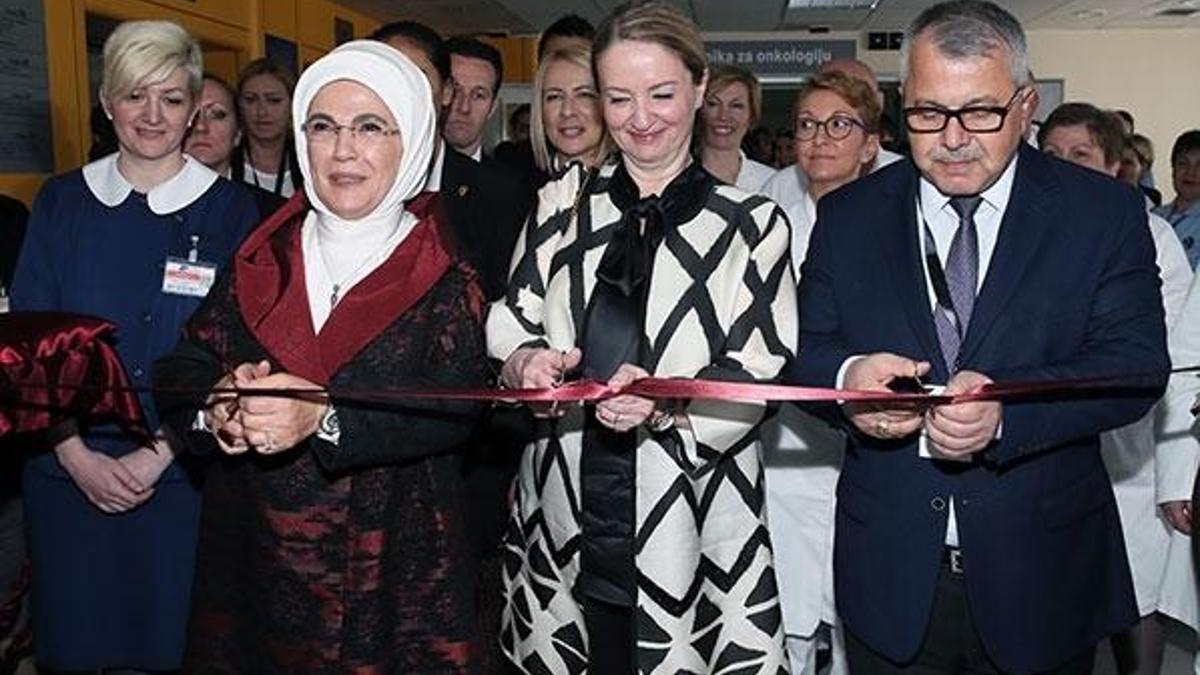 Emine Erdoğan Saraybosna'da KCUS Hematoloji Bölümü'nün açılışını yaptı