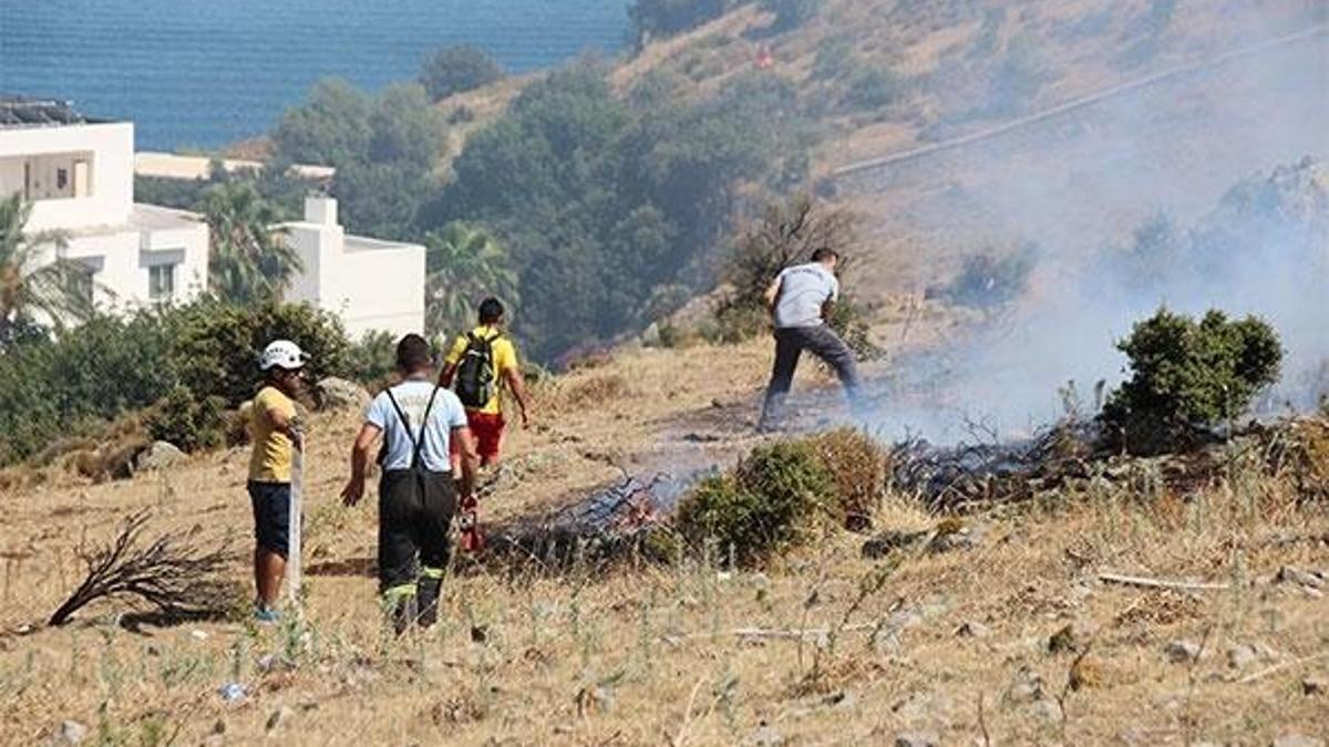 Yerleşim yerlerine 20 metre kala söndürüldü