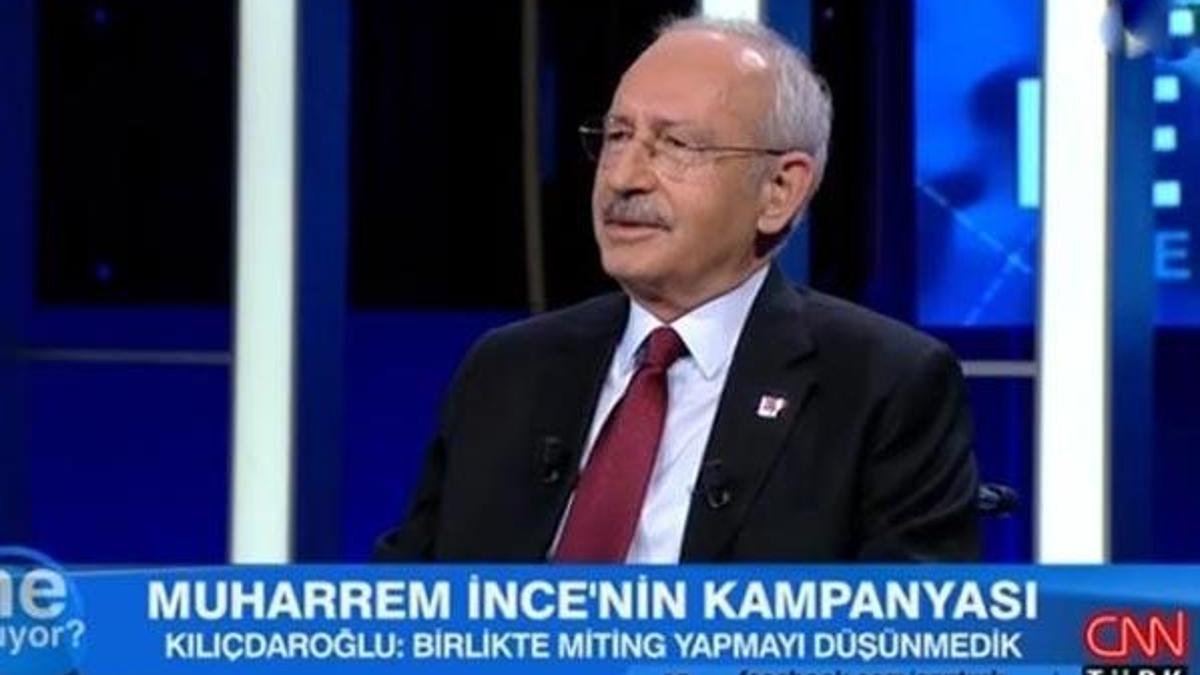Kemal Kılıçdaroğlu CNN TÜRK canlı yayınında İnce'nin oy oranını açıkladı
