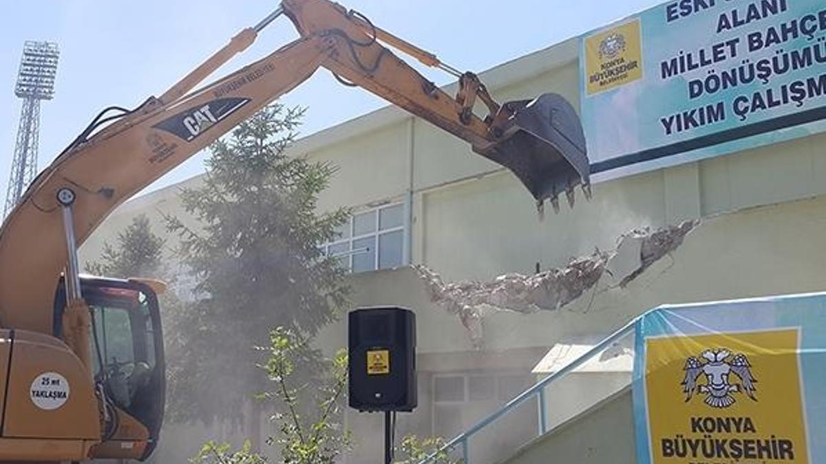 Millet Bahçesi için ilk yıkım Konya'da başladı