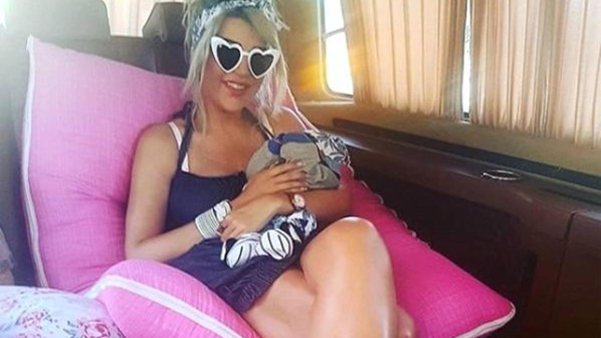 5 günlük bebeği ile böyle görüntülendi