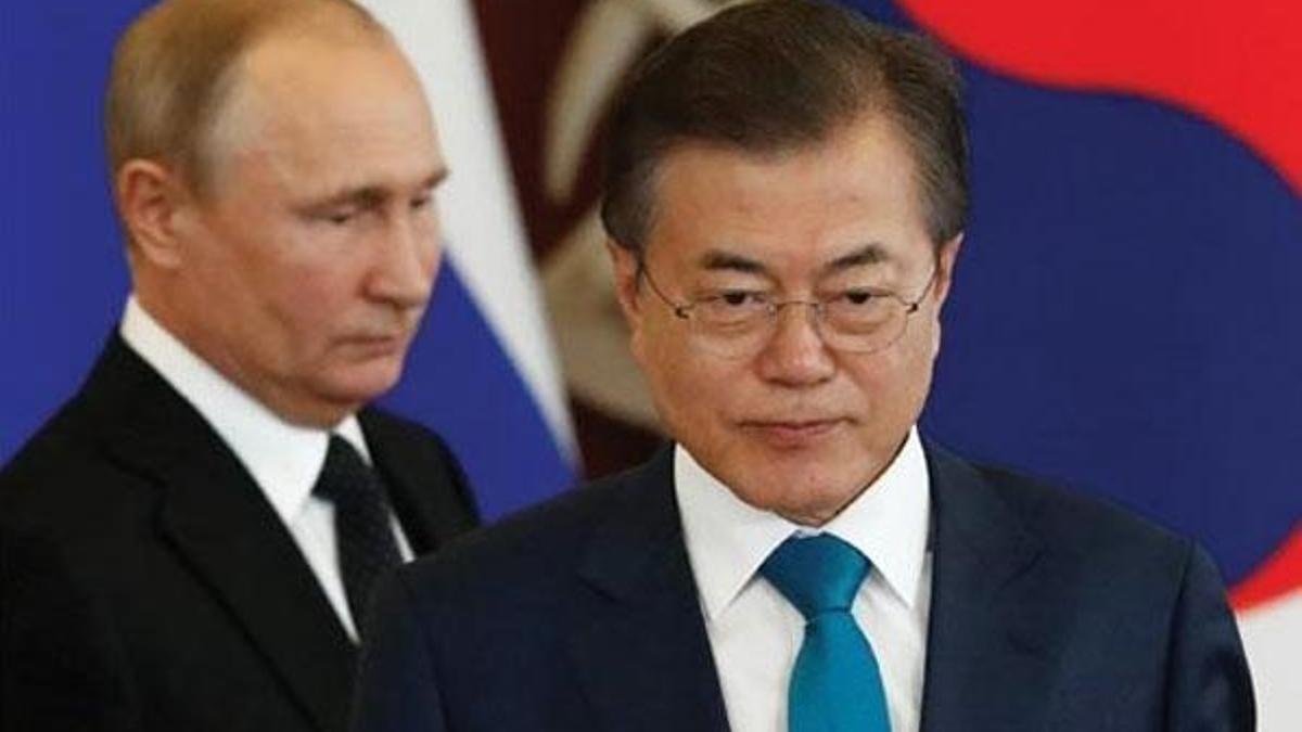 Putin, Güney Kore lideri Moon ile görüştü!