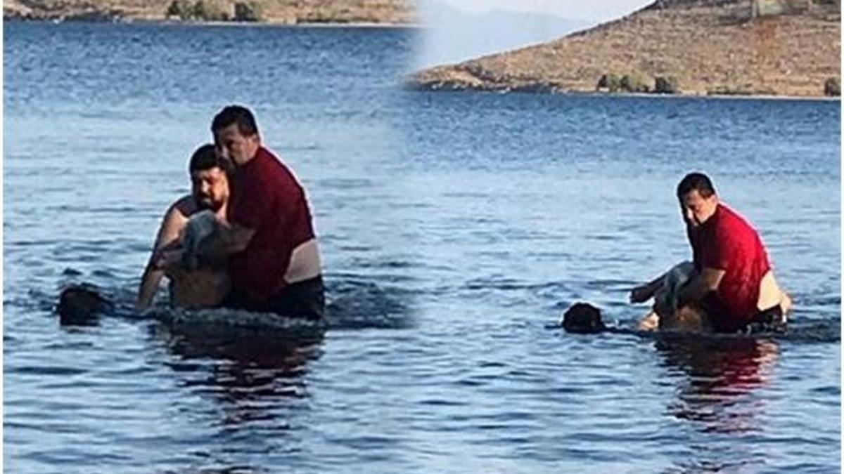 Bodrum Belediye Başkanı boğulan tatilcinin hayatını kurtardı
