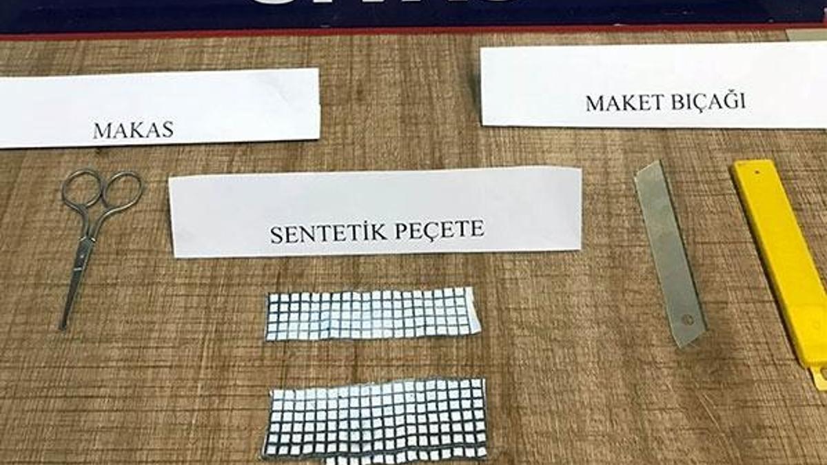 Peçeteye emdirilmiş şekilde ele geçirildi