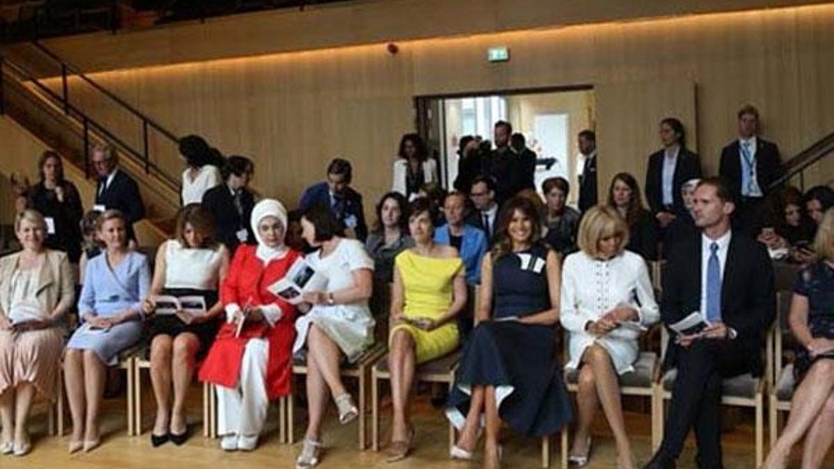 Emine Erdoğan Brüksel'de lider eşleriyle bir araya geldi