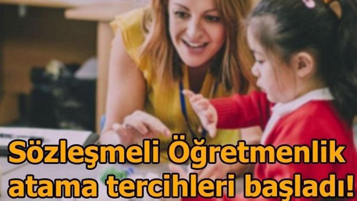 Sözleşmeli öğretmenlik atama tercihleri başladı!