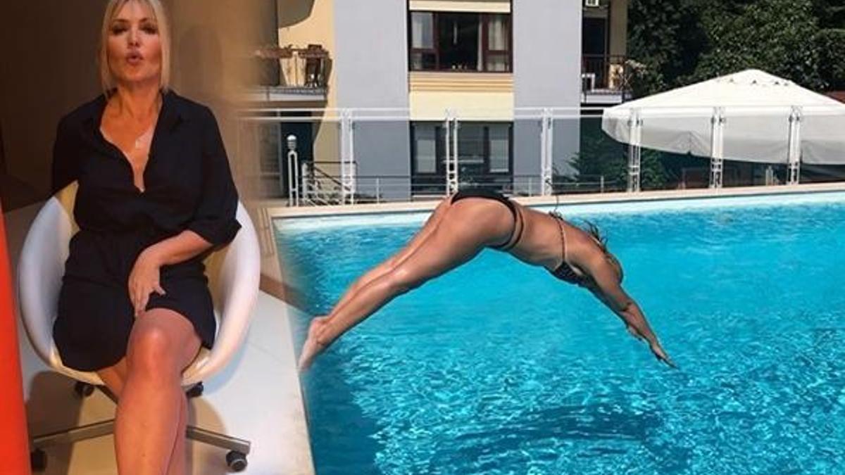Seda Akgül'den havuzda bikinili paylaşım!