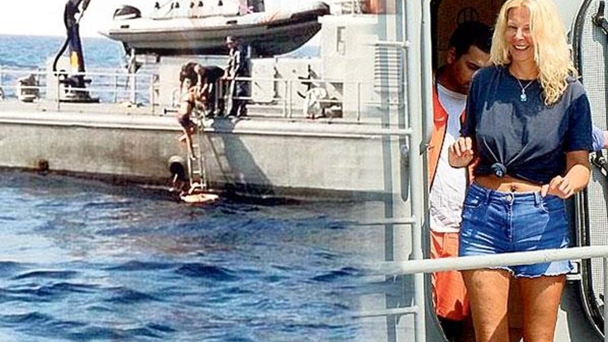 Gemiden düşen kadın 10 saat yüzüp kurtuldu