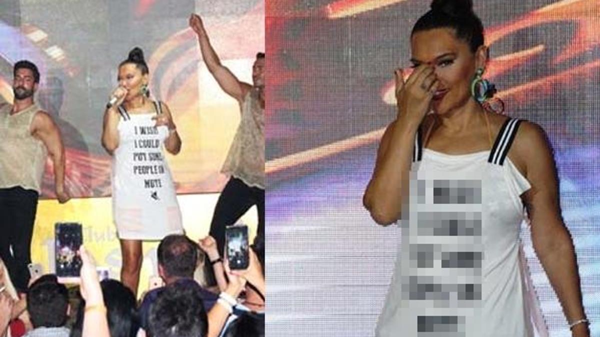 Demet Akalın sahne kıyafetiyle mesaj gönderdi