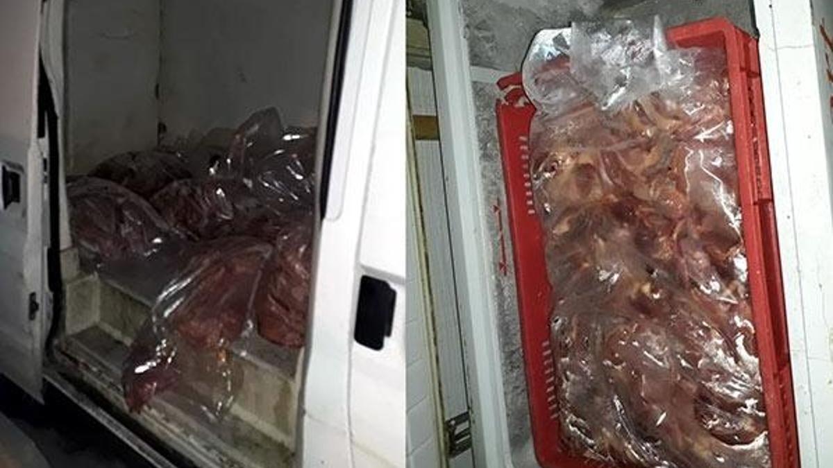 Mersin'de 1,5 ton kokmuş tavuk eti ele geçirildi