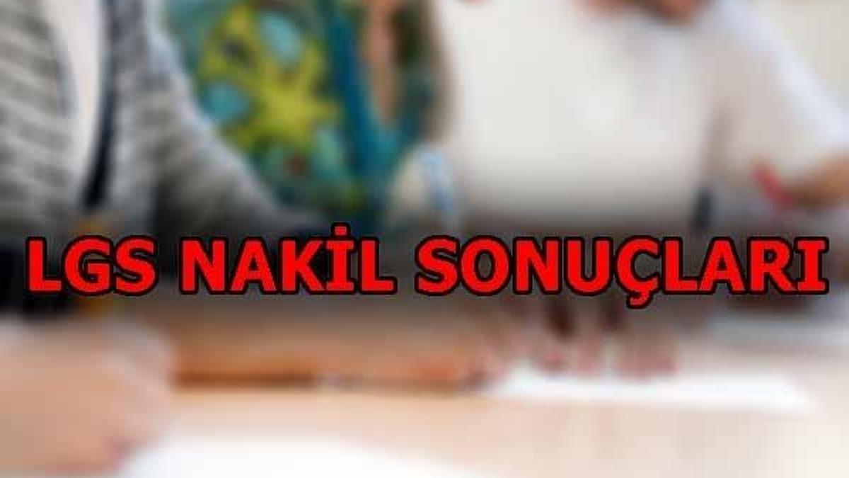 LGS 4. nakil sonuçları açıklandı! Tıkla sorgula