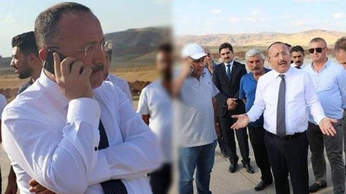 Vali'nin havalimanı inşaatı denetiminde gergin anlar yaşandı