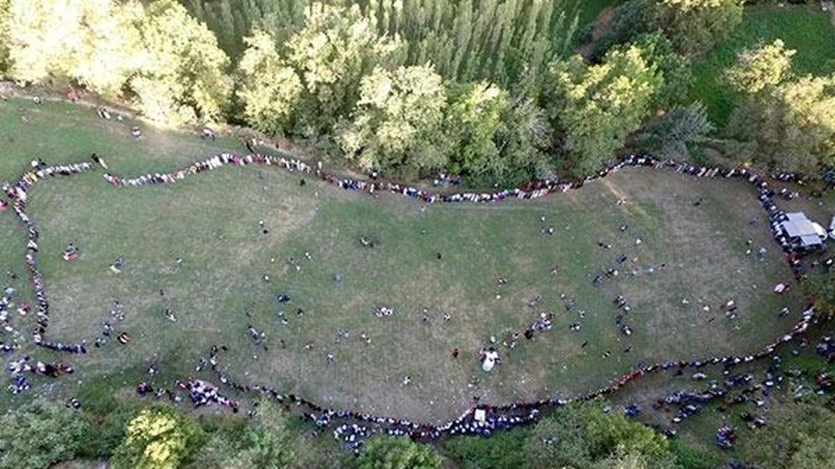 Aşiret düğününde halay ile Türkiye haritası oluşturdular