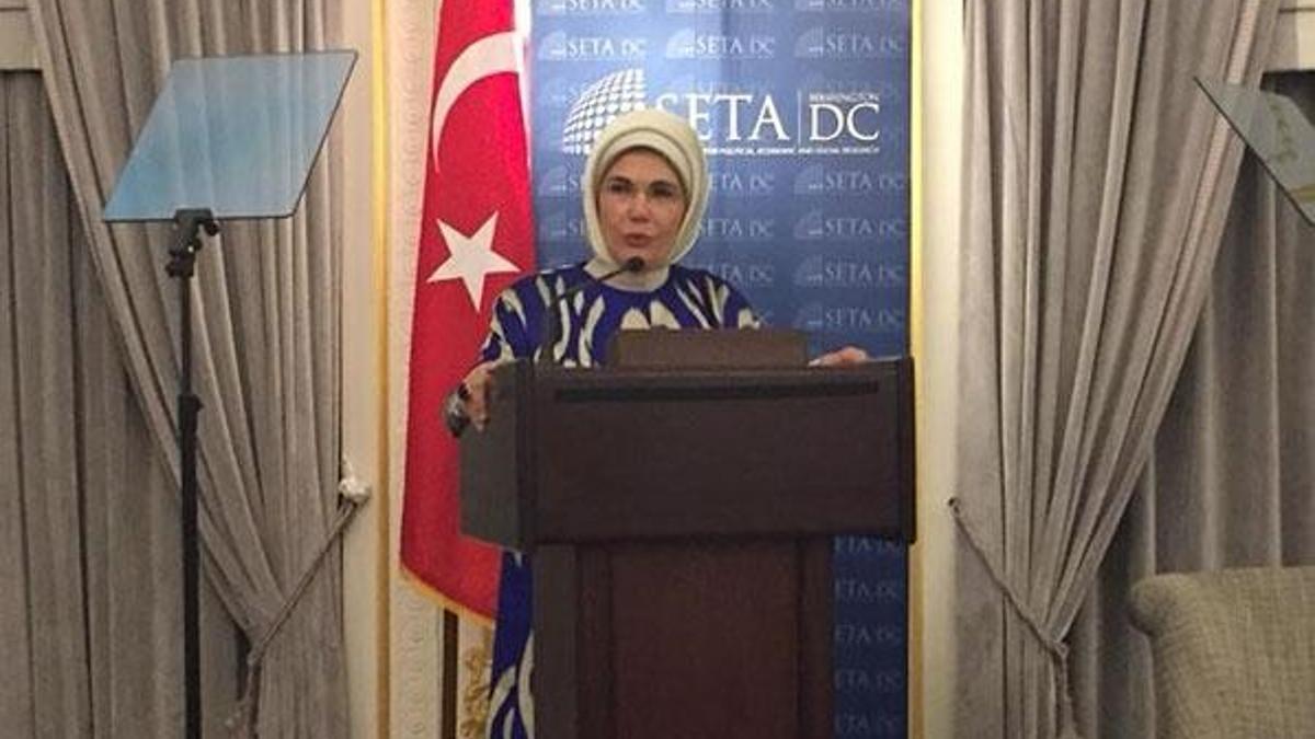 Emine Erdoğan'dan ABD'de "insani yardım" vurgusu