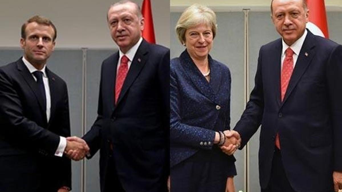 Erdoğan'dan üst düzey görüşmeler! Önce May sonra Macron...