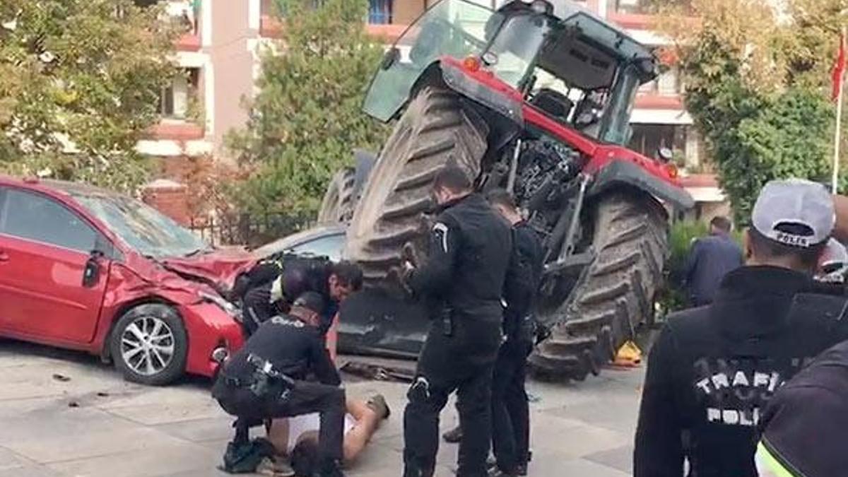 Meclis önünde hareketli dakikalar; Traktöre polisler ateş açtı