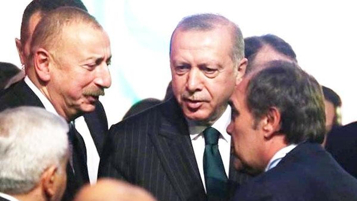 Cumhurbaşkanı Erdoğan, Aliyev ve Yıldırım Demirören sohbet etti