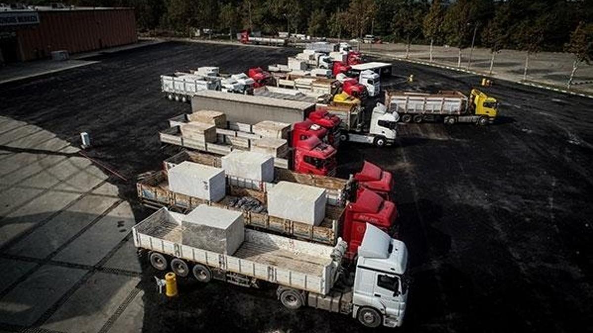2 bin 500 blok mermer bin 300 TIR'la taşındı