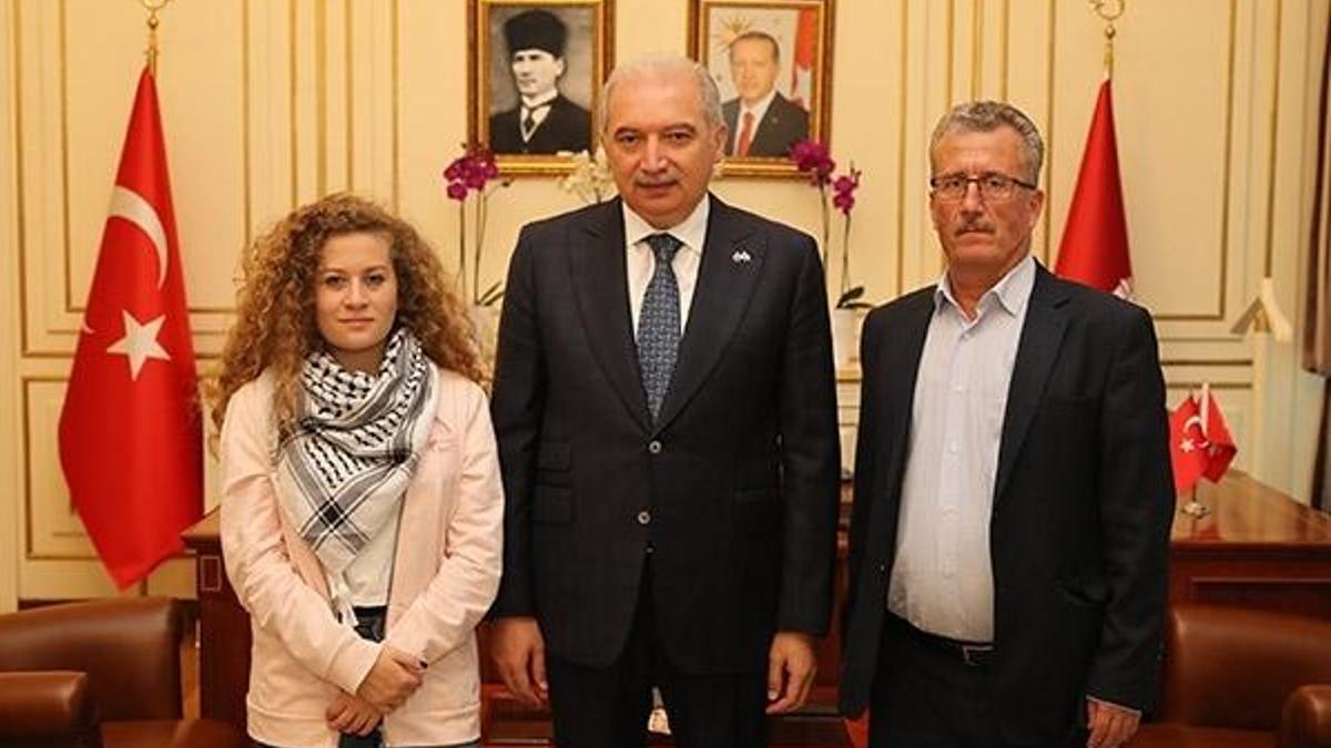 Ahed Tamimi, Mevlüt Uysal'ı ziyaret etti
