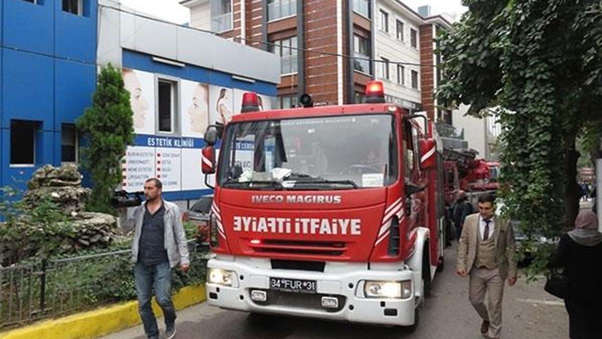 Pendik'te hastanede yangın