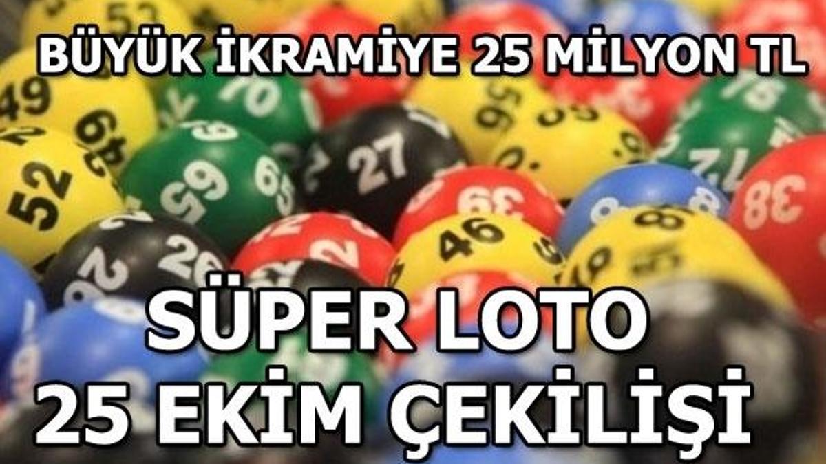 Süper Loto sonuçları açıklandı! Süper Loto büyük ikramiye 25 milyon TL!