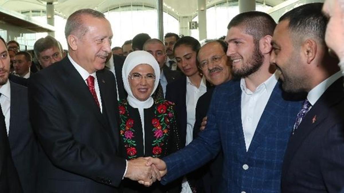 Cumhurbaşkanı Erdoğan, Khabib Nurmagomedov'la görüştü