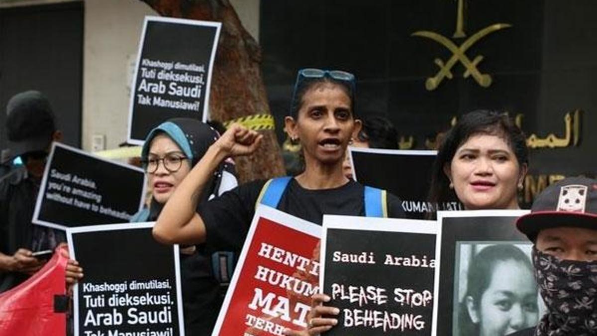 Endonezya’da Suudi Arabistan’daki idam protesto edildi