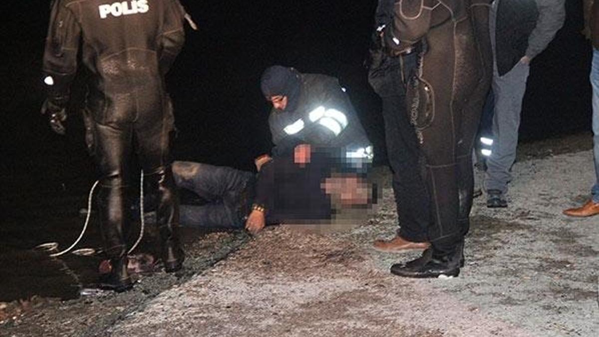 Otomobil gölete uçtu; sürücü öldü, kadın arkadaşı kurtuldu