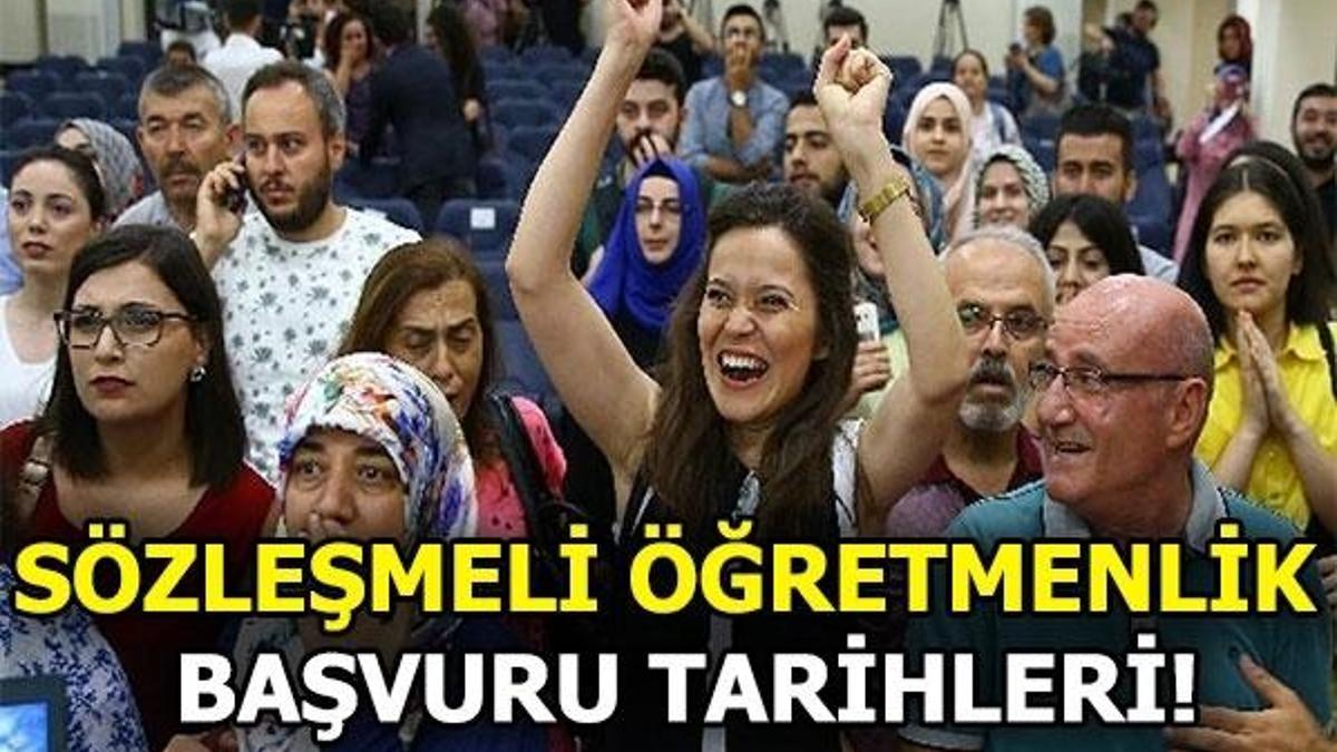Sözleşmeli öğretmenlik başvuruları ne zaman?