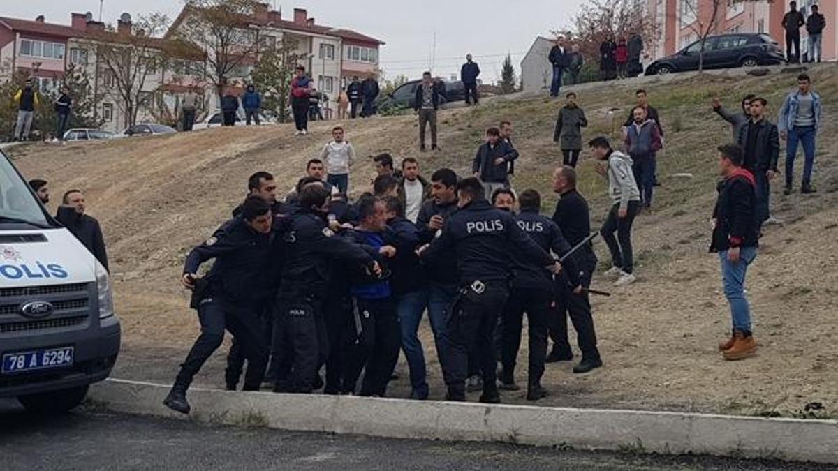 Amatör maçta biber gazlı müdahale