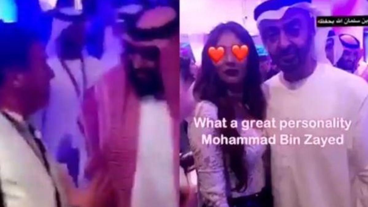 Prens Selman ve Prens Zayed içkili partide fena dağıttı!