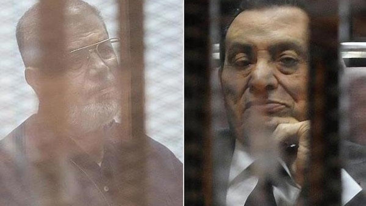 Mursi ve Mübarek ilk kez mahkemede yüzleşti